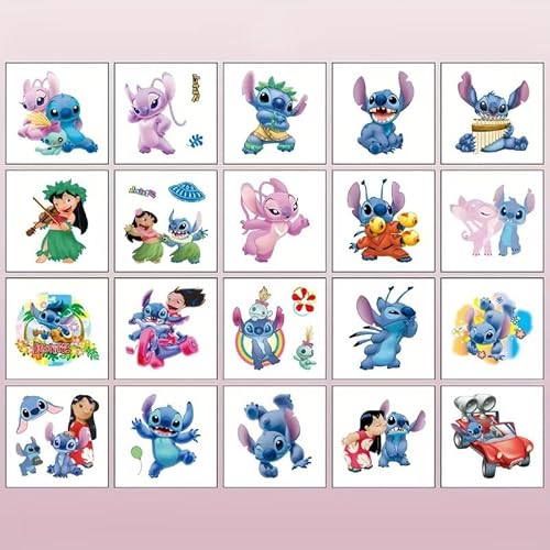 40Pcs Cute Temporary Tattoos,Removable Cartoon Tattoo Stickers for Party Favors Gifts & Birthday Decorations