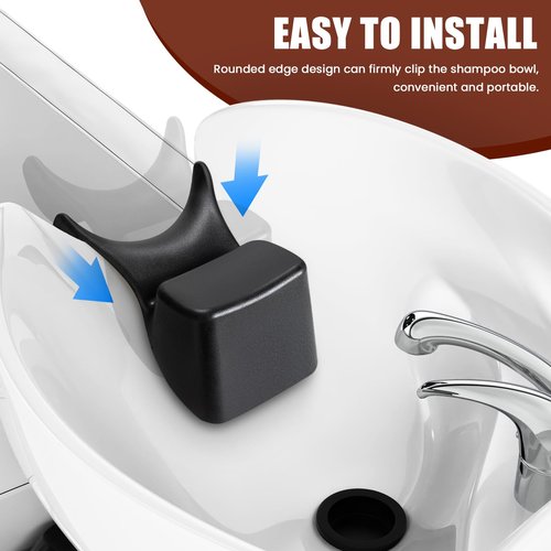 Noverlife Shampoo Bowl Neck Rest, Comfortable Hair Salon Rubber Cushion Shampoo Sink Gel Neck Pad, Professional Hair Washing Neck Pillow Support for Home Salon, Beauty Salon, Barbershop, Hair SPA