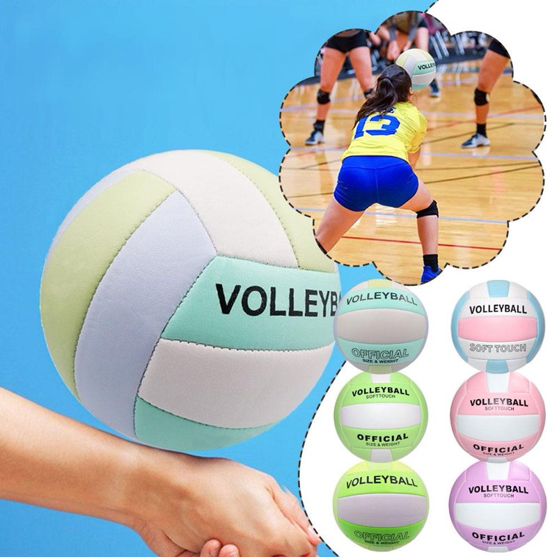 Official Size Waterproof PVC Volleyball for Indoor Outdoor Play - Recreational Ball