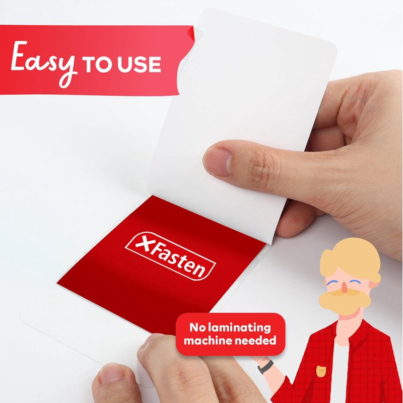 Business Card Laminating Pouches 4 x 3 Inches Pack of 25 Clear Glossy Protectors
