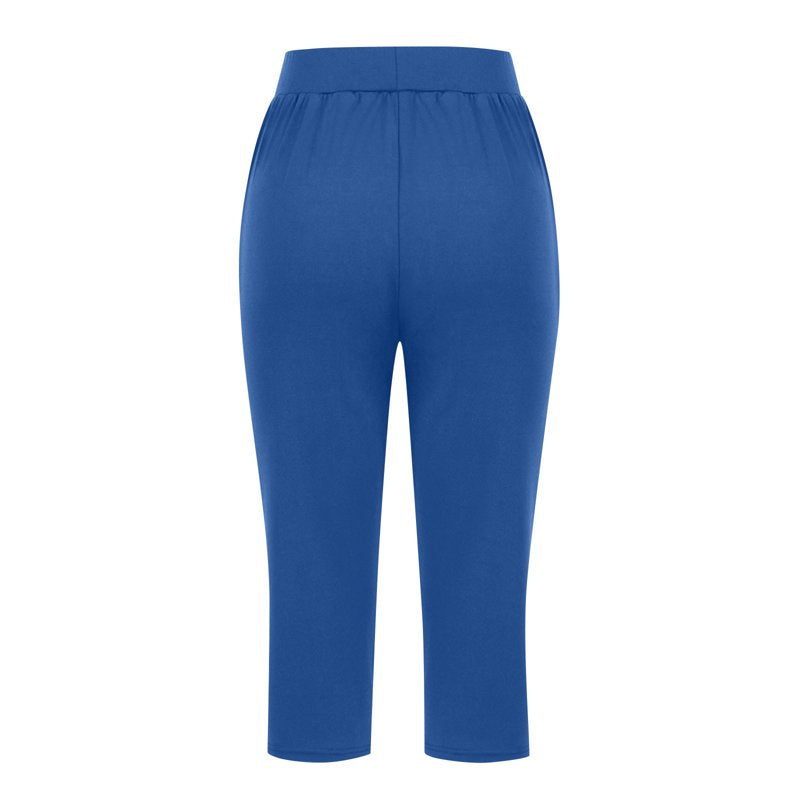 Women’s High Waist Athletic Capri Pants with Pockets - Stretchy Workout Crops