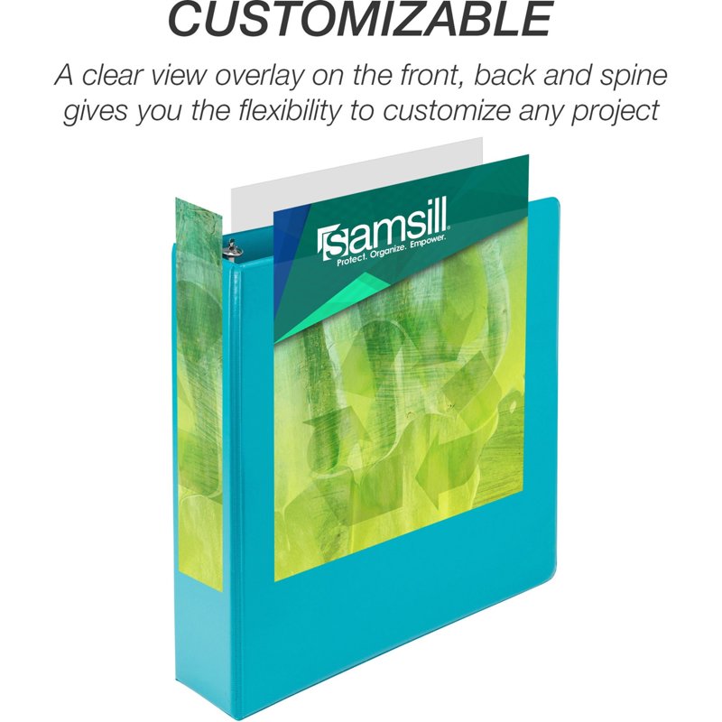 Plant-Based 2-Inch 3-Ring View Binder Set, 4 Pack - Samsill Earth’s Choice, Assorted Colors
