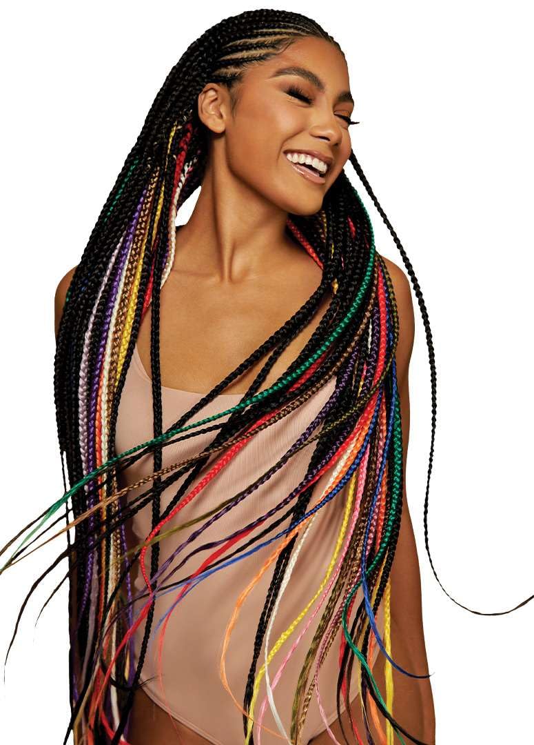 [5 PACK DEAL] Outre X-PRESSION Ultra Braid Pre-streteched Braid 42" 3X (5 Packs, Shocking Pink)