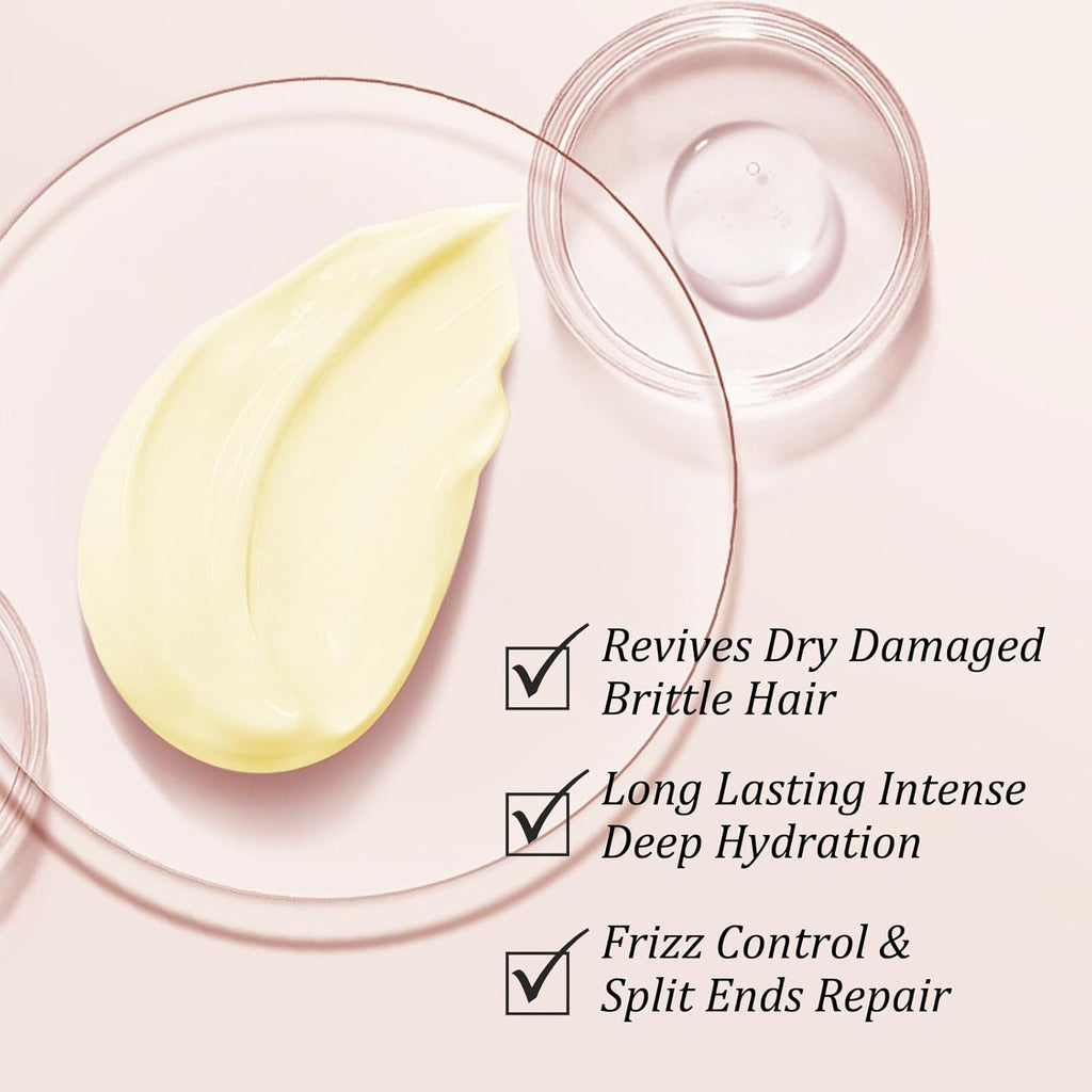 Hydrating Collagen Hair Mask - Deep Repair Treatment for Dry, Damaged Hair - 8.45 Oz