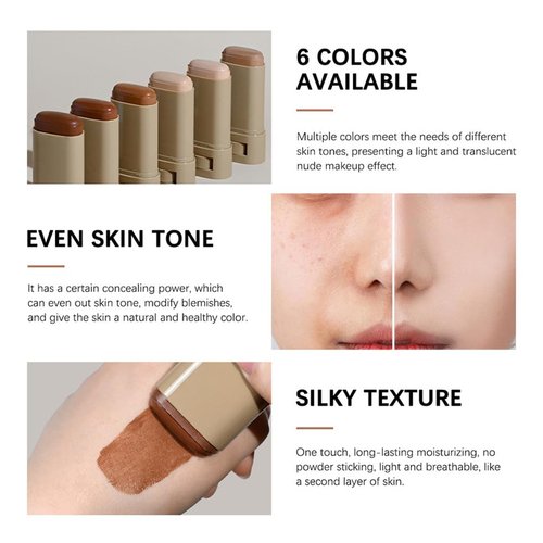 Covebalm Foundation, Skween Beauty Skin Tint, 4-in-1 Foundation Moisturizing Stick, Natural Cover Beauty Balm, Moisturizing, Locks In Moisture and Fits Skin Lightly (#01)