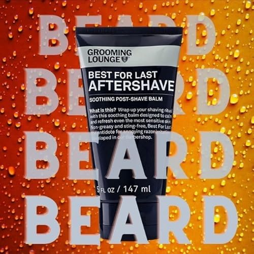 Grooming Lounge Best for Last Aftershave - Soothing After Shave Balm - Instantly Calms Irritated Skin - Refreshing Facial Moisturizer - Ideal for Sensitive Skin - Non-Greasy - Fragrance Free - 5 oz