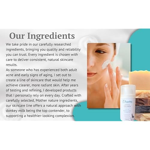 Cleopatra's Beauty Line Donkey Milk Face Cream All Natural Moisturizer with Niacinamide & Plant-Based Ingredients for Hydration & Nourishment