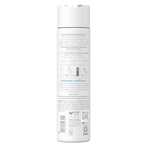 Dove Density Boost Hydrating Conditioner Scalp Therapy for Dry Hair,with Vitamin B3,Zinc and 0% Sulfates,9.25 oz,(Pack of 2)