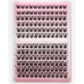 WAN DOOL False Eyelashes Clusters Wispy 144 pcs Fluffy Lashes Clusters Soft D curl 10-18mm 50D Fairy Salon Eyelash Extensions