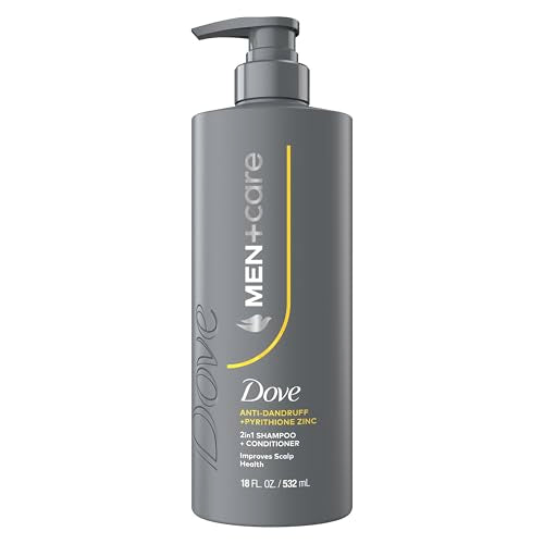 DOVE MEN+CARE 2-in-1 Shampoo + Conditioner Anti-Dandruff 1 ct to Improve Scalp Health, with Pyrithione Zinc, 18 oz