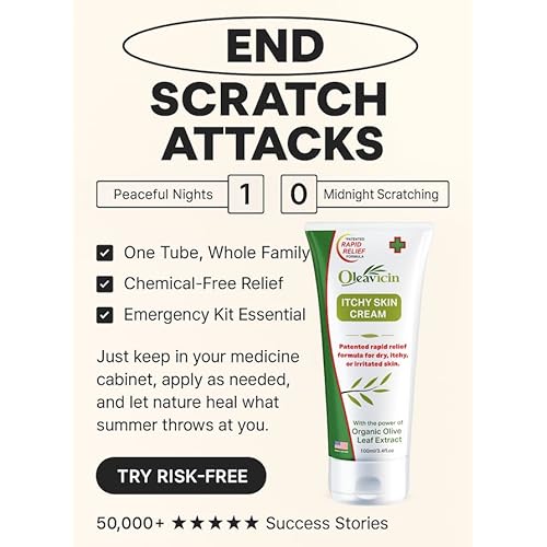 Oleavicin Extra Strength Anti-Itch Cream (3 Pack) for Dry, Itchy Skin Relief ? Natural Fungal & Rash Treatment with Olive Leaf Extract ? Fast-Acting, Long-Lasting Itch Relief
