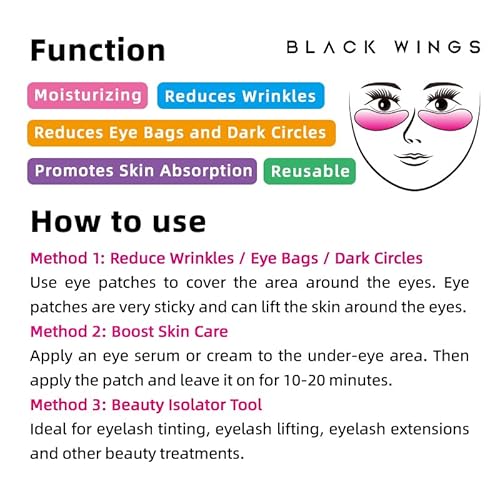 BlackWings 6 Pairs Silicone Eye Patches with Self-Adhesive Design - Cute Bear & Rabbit Inspired Eye Care Patches (Mix 6 pairs)
