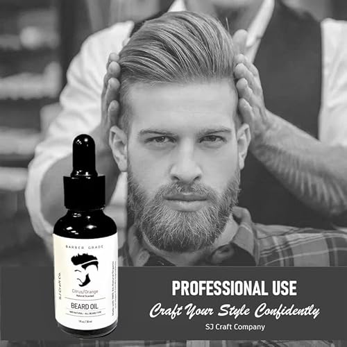 Beard Oil 1oz Beard Oil Mustache Oil - Natural Scented ? Quick Absorption - All Natural Beard Oil and Mustache Oil ? Citrus Orange - Leave in Conditioner
