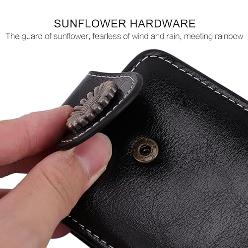 VALICLUD Lipstick Case with Mirror Portable Lipstick Holder for Purse Compact Lip Gloss Carrying Pouch for Travel and Makeup Touch-Ups Small Lip sticks Pouch Organizer 4.33X3.14X1.18In