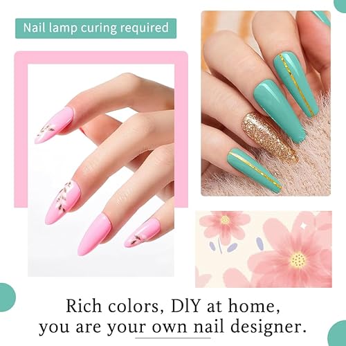 JR 9pcs 15ml Spring Gel Nail Polish Set Macaron Color Light Red Pink Nude Gel Polish Kit UV LED Soak Off Polish Home DIY Gel Polish Set