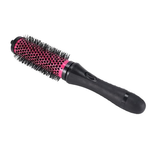 Hair Rollers with Handles,Detachable Handle Hair Roller Brush with Positioning Clips,Aluminum Ceramic Barrel Curler Comb for Fine,Rollers for Blowout Look Long Hair(Red)