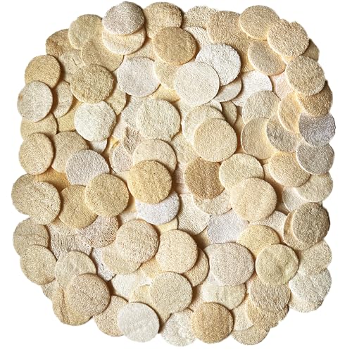 108 pcs/Set Natural Exfoliating Face Pad Loofah Sponge Facial Brush - Makeup Remover - Shower Scrubber - Remove Dead Skin - Body Bath Spa for Men & Women - Renewable Resource - Pack of 108