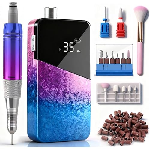 MelodySusie Professional Cordless UV Nail Lamp with Metal Base, P-Plus30GT Nail Dryer with Smart Sensor for Salon & DIY Home Use Fast Cures All Hard Gels, Especially Extension & Glitter Gel Polishes