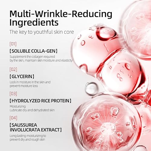 Deep Collagen Anti Wrinkle Lifting Face Mask ? 5 Pack, 28g Each ? Firming, Brightening, Hydrating Sheet Mask with 83% Low Molecular Collagen for Anti-Aging and Skin Tightening