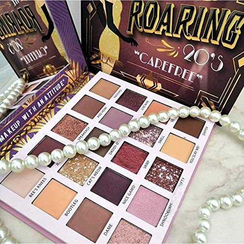 RUDE Roaring 20¡¯s Eyeshadow Palette | Bold, Velvety Matte & Shimmer Shades for Vintage Glam Looks | Blendable, High-Pigment, Vegan & Cruelty-Free Makeup Palette [Carefree]