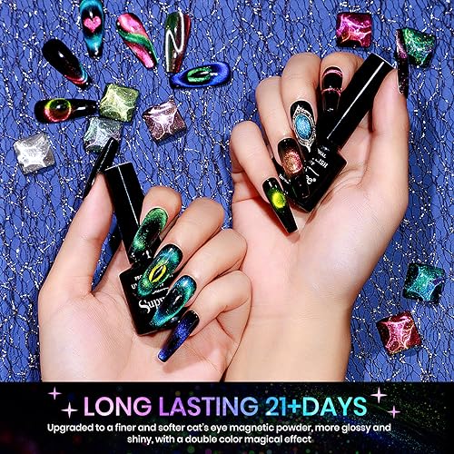 12 Colors Cat Eye Gel and Multi-Function Magnetic Stick for Nails Strong Magnetism