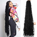 40 Inch Super Long Soft Locs Crochet Hair Pre Looped 6 Packs New Faux Locs Crochet Braids Goddess Locs Dreadlocs Synthetic Hair For Black Women (1B, 40 Inch 6PACK)