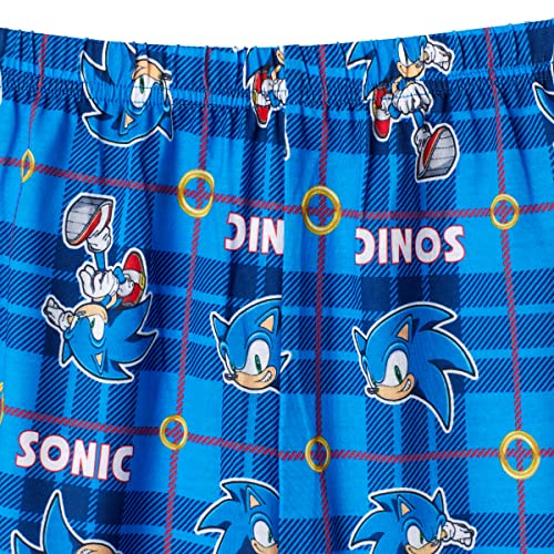 Sonic The Hedgehog Boys Pajamas for Kids 4 Piece Sleepwear Sets for Boys Pajama Bottoms and Sleep Shirts