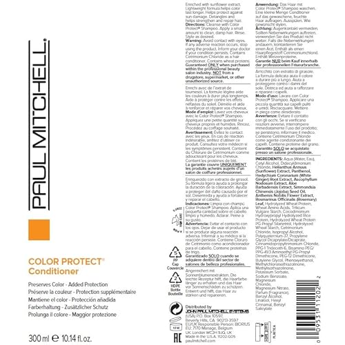 Paul Mitchell Color Protect Shampoo and Conditioner Set, Adds Protection, For Color-Treated Hair