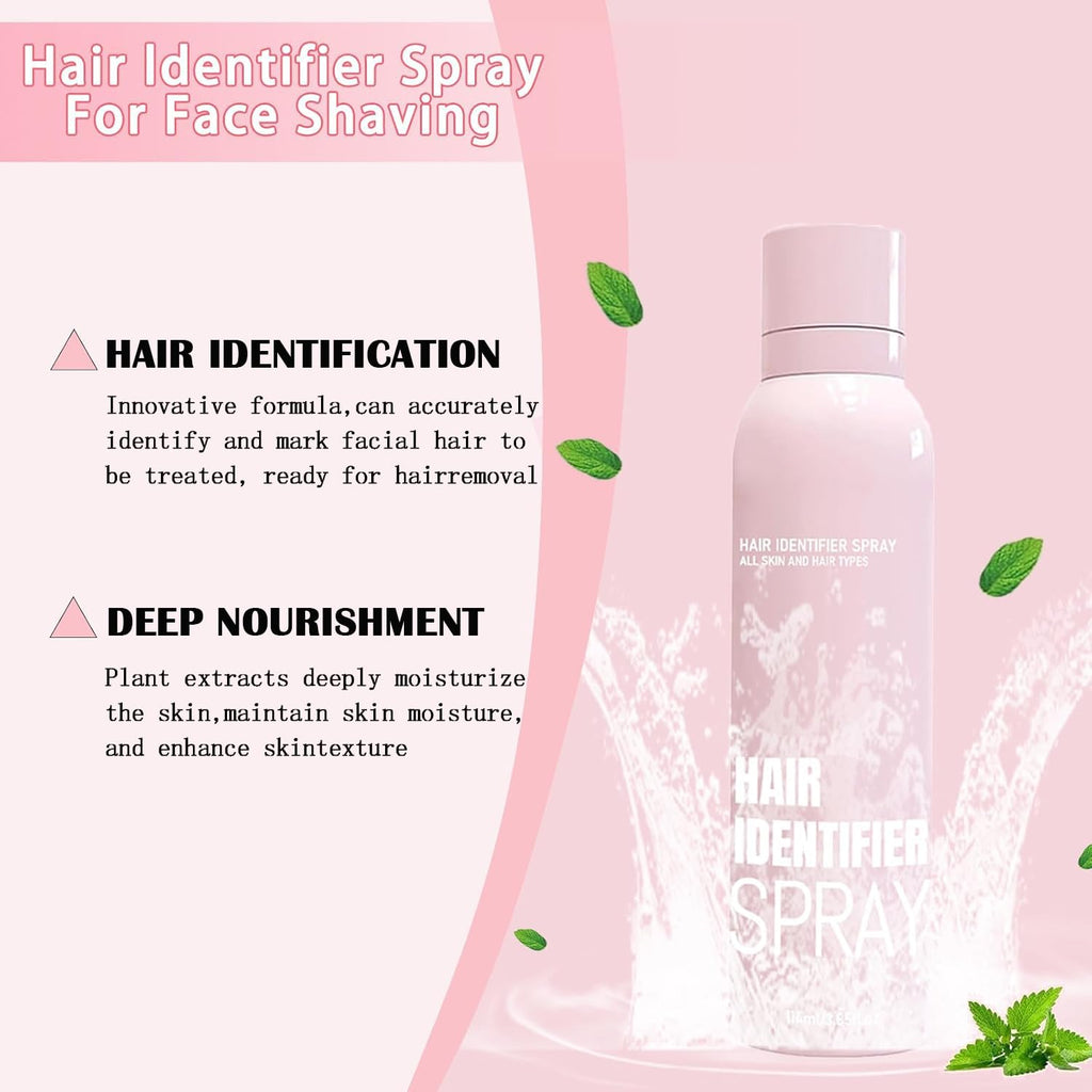 Hair Identifier Spray for Face Shaving，face hair identifier spray，Moisturizing And Skin Care Set Spray，suitable for all skin types (1 set)