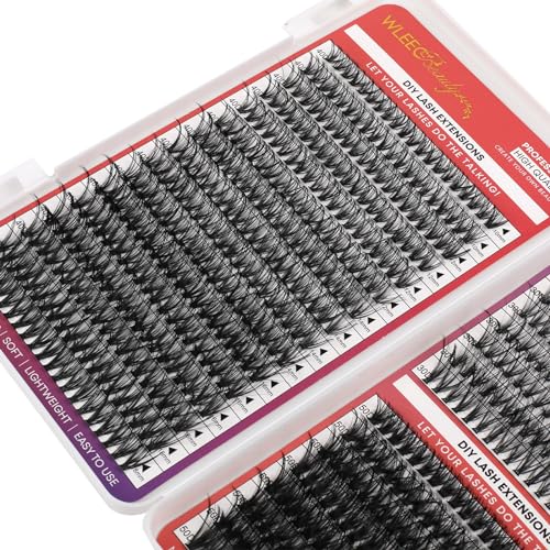 30D 40D 50D Lash Clusters Wispy, 640PCS DIY Lash Extensions, Individual Lashes 10-18mm D Curl Lash Clusters Eyelash Extension at Home