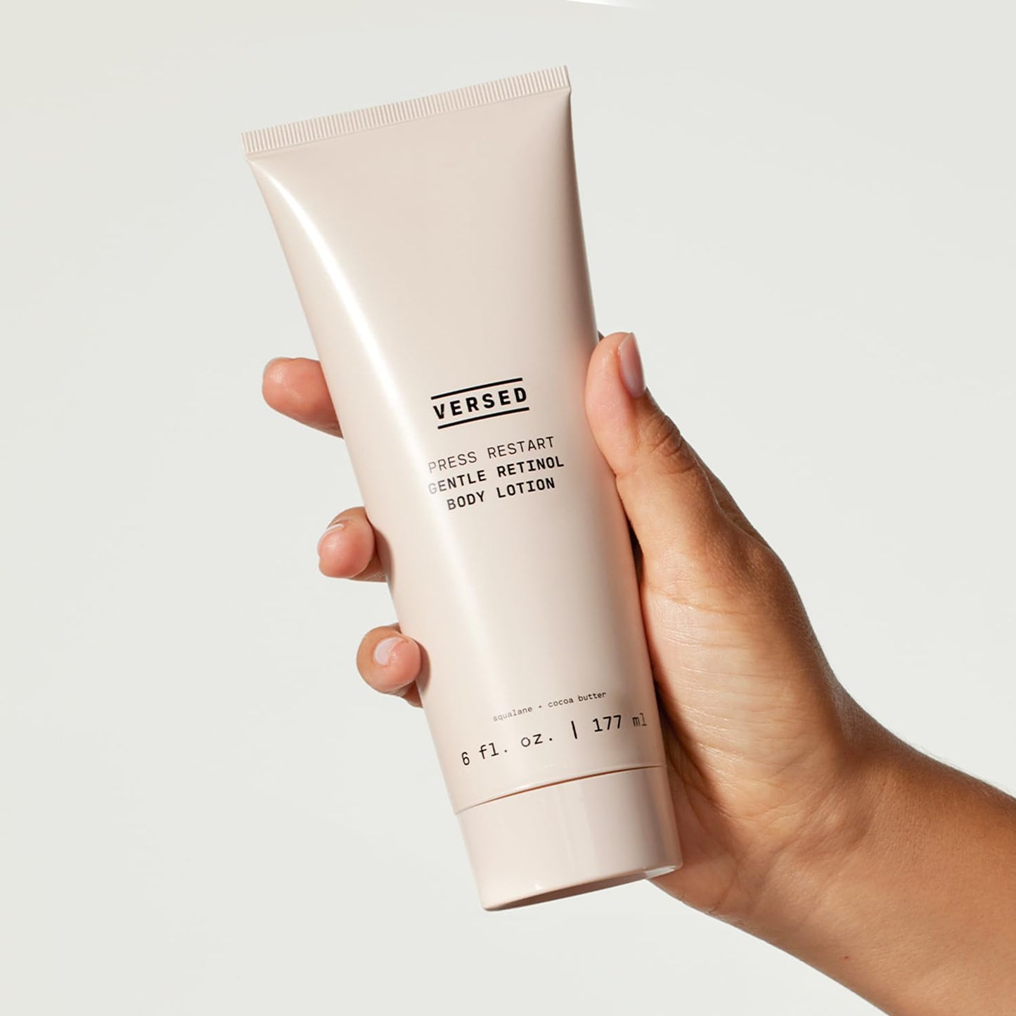 Versed Press Restart Retinol Body Lotion - Skin Firming Lotion with Cocoa Butter, Squalane & Vitamin E - Lightweight All-Over Body Moisturizer for Dark Spots and Aging Dry Skin (6 oz)