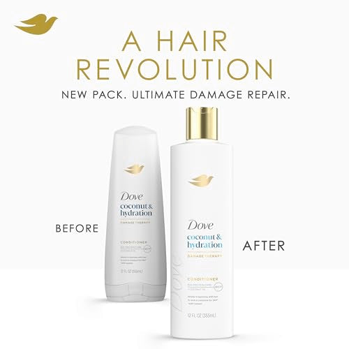 Dove Conditioner Coconut & Hydration for Dry Hair with Bio-Protein Care Technology and Coconut Oil 12 Fl Oz