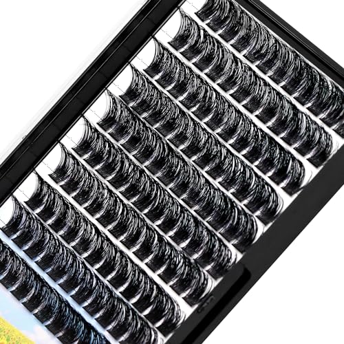 Handmade D Curl 10-20mm to Choose 120Pcs Natural long Individual Thick Base Cluster Eyelashes Dramatic Look DIY Volume Eye Lashes Extensions (12mm)