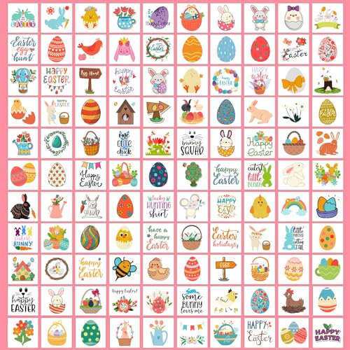 Partywind 204 PCS Easter Kids Tattoos for Basket Essentials, Individually Wrapped Cut Easter Fake Tattoos for Boys Girls Basket Stuffers, Easter Spring Egg Hunt Party Games Prizes Accessories