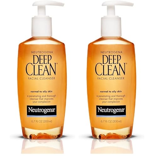 Neutrogena Deep Clean Daily Facial Cleanser with Beta Hydroxy Acid for Normal to Oily Skin,Alcohol-Free,Oil-Free & Non-Comedogenic,6.7 fl. oz,(Pack of 2)