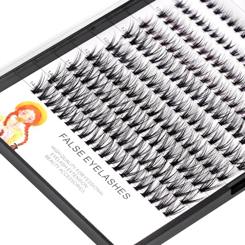 ¡æVAYATOR False Eyelashes 20D 200pcs D Curl 8-20mm Mixed Mink Eyelashes Extension Natural Faux Eyelashes Individual Lashes Makeup Tools(14-16-18-20mm Mixed)