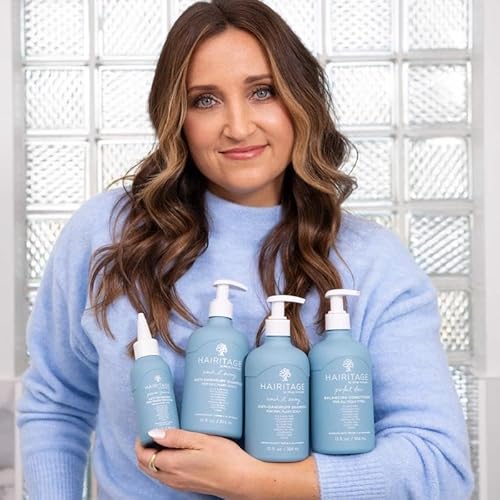 Hairitage Wash It Away Anti-Dandruff Shampoo - For Flaky, Itchy, Oily Scalp - Dandruff Shampoo Treatment - Eliminate Scalp Itching + Irritation + Flaking - 13 fl oz