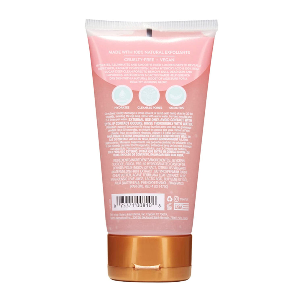 Tree Hut Watermelon & Cactus Hydrating Face Scrub | Deep Cleans Pores to Remove Dead Skin & Impurities | Nourishing Essential Body Care | 7.4 fl oz.