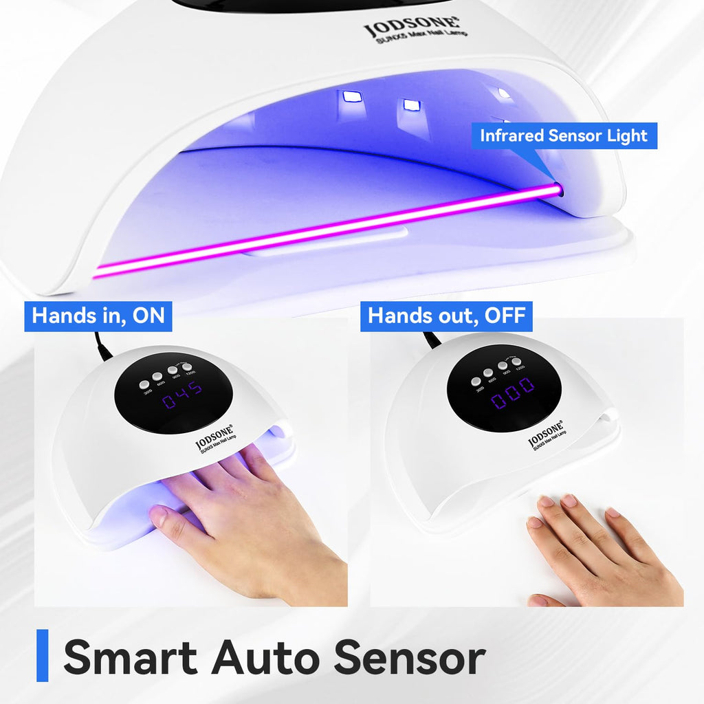 JODSONE U V LED Nail Lamp, Nail Dryer for Gel Polish, Led Light with Automatic Sensor & 4 Timers