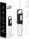 Water-Flosser-Cordless-Teeth-Cleaner Somall Water Dental Flosser with 3 Modes 4 Jets Rechargeable Dental Oral Irrigator for Home Travel (Premium Black)