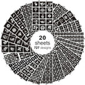 20 Sheets Temporary Tattoo Stencils for Women Girls and Kids, 727 PCS Henna Tattoo Stencil Kit,Temporary Indian Arabian Glitter Airbrush Tattoo Stencils for Face Body Paint DIY