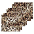 Wash Cloth Set Animal Leopard Cheetah Print(20d1) - Pack of 6, Cotton Face Cloths, Highly Absorbent and Soft Feel Fingertip Towels