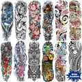 Aresvns Temporary Tattoos for Men and Women,Waterproof and Long Lasting Sleeve Tattoos for Adults, Full Arm Fake Tattoos for BBQ Pool Beach Party