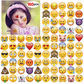 Emoticon Temporary Tattoo(160pcs 2inch), Konsait Funny Emoticon Tattoos Body Stickers for Emoticon Party Favors Supplies with Heart Smirk