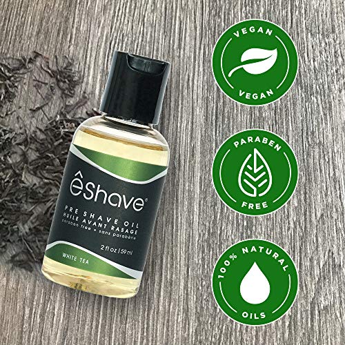 eShave Pre Shave oil for men- protects from shaving irritation and razor burn- for smoothest shave and silky skin- All Natural Shaving oil 2 oz