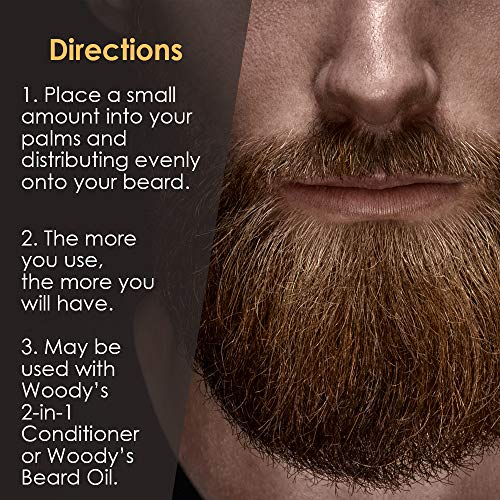 Woody's Beard Balm for Men - Facial Hair Conditioner & Beard Softener for Men, Leave-in Moisturizer, Beards Wax, 2 Oz, 2 Pack