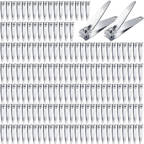 Hestya 450 Pcs Nail Clippers Bulk Stainless Steel Clippers Bulk Portable Toenail Clipper Sturdy Nail Cutter Manicure Trimmer Curved for Men Women Toe Travel Pedicure Clip