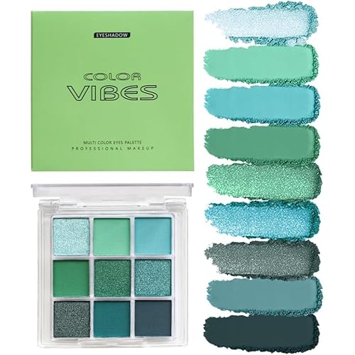 URQT 4 Pack/Set Eyeshadow Palette Set - Rich Colors Eye Makeup Kit, Black, Blue, Green, Purple Eyeshadow Shades, Natural Nude Matte Shimmer Glitter Naked Eye Shadow Pallete Set