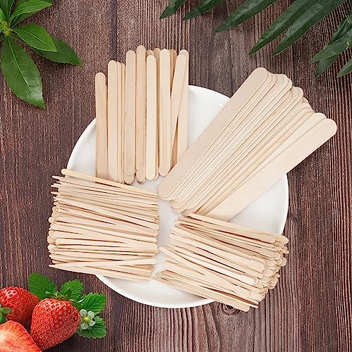 1000Pcs Waxing Sticks - 4 Style Assorted Wood Wax Sticks for Body Face Hair Removal, Eyebrow Lip Nose Small Waxing Applicator Sticks, Wax Spatula Applicator Wooden Craft Sticks
