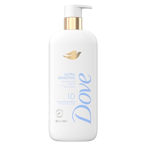 Dove Body Wash Sensitive Skin Hypoallergenic 30.6oz Fragrance Free Body Wash Ultra Sensitive 18.5oz Bundle
